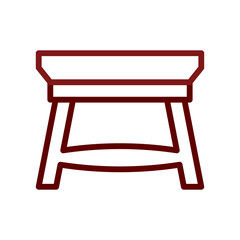 Table icon duocolor brown