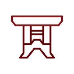 Table icon duocolor brown