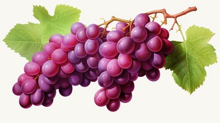 Fototapeta premium Grapes clipart, isolated on white background