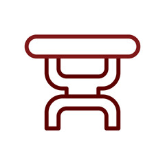 Table icon duocolor brown