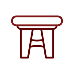 Table icon duocolor brown