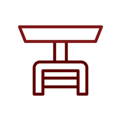 Table icon duocolor brown