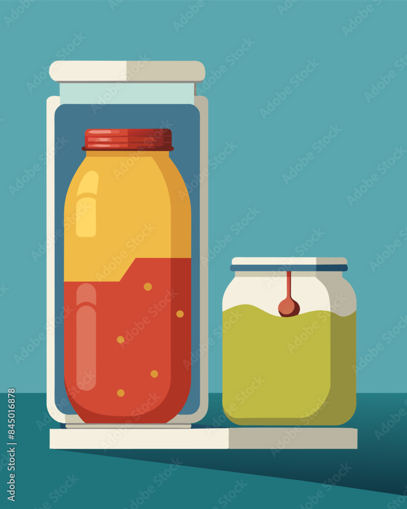 Poster the fridge was like a forgotten kingdom with only a nearly empty jar of mayonnaise and a jar of expi