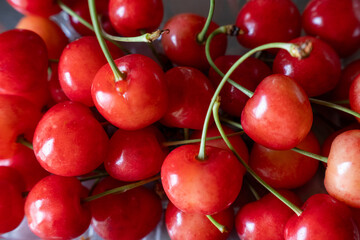 たくさんの真っ赤なサクランボ