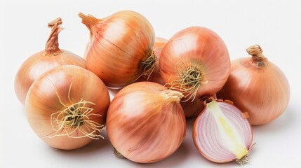 Fototapeta premium Onions isolated on a white background