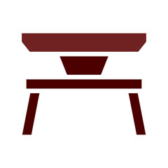 Table icon solid brown