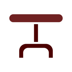Table icon solid brown