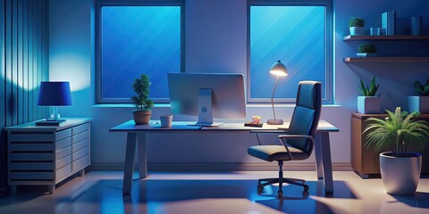 Clean and modern office setting with a desk, computer, and office supplies, corporate, diversity, leadership, workplace environment, business portrait, businesswoman, professional, office