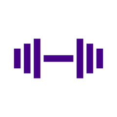 Sport fitness icon solid purple black
