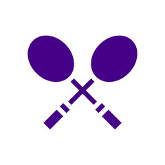 Sport fitness icon solid purple black