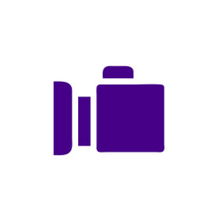 Sport fitness icon solid purple black