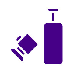 Sport fitness icon solid purple black