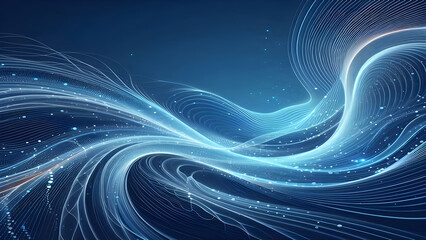 Abstract background a blue wavy lines in a blue background
