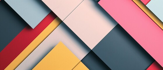 Minimalist geometric shapes intersect with precision, creating a clean and modern abstract background that exudes sophistication, Generative AI