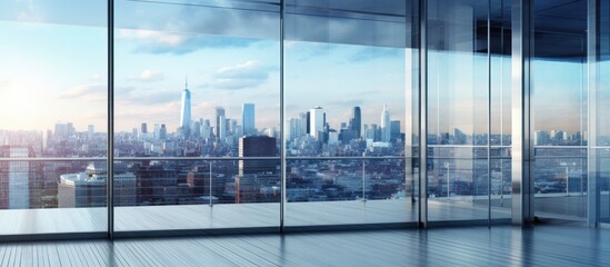 Modern office building glass