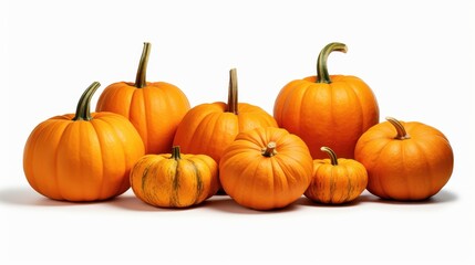 Pumpkins clipart, isolated on white background
