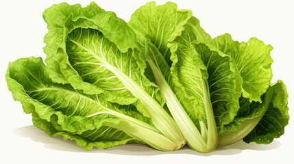 Fototapeta premium Lettuce clipart, isolated on white background