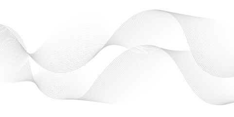 Fototapeta premium Seamless Abstract grey smooth wave lines element swoosh speed wave lines modern stream background. Abstract wave line for banner, template, wallpaper background with wave design.