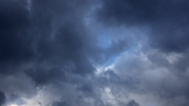 Time-lapse, Dramatic cloud atmosphere with thunderclouds, Austria, Europe