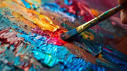 Vibrant Painting in Progress