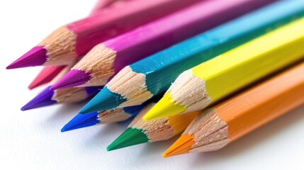colored pencils against white backdrop