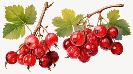 Currants clipart, isolated on white background