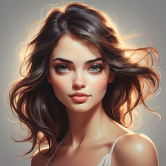 Fototapeta premium Beautiful Woman Ilustration Design Very Beautiful