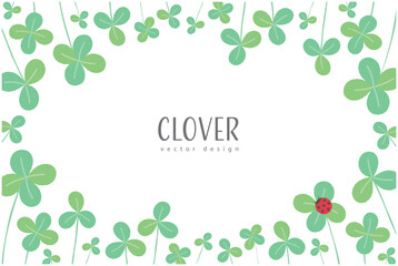 クローバーとてんとう虫の背景イラスト © ichico