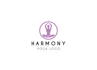 Design of yoga create balance logo vector