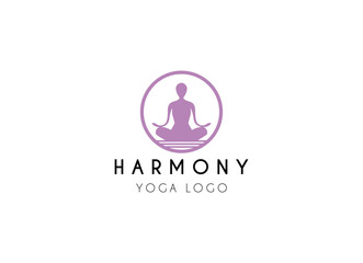 Design of yoga create balance logo vector