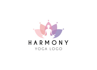 Design of yoga create balance logo vector