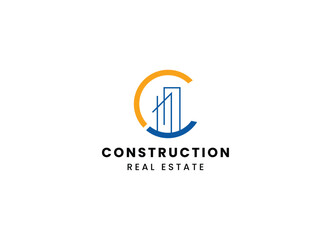 Building Construction Logo Template. Crane Concept Isolated Logo Vector