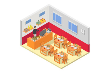 Isometric restaurant