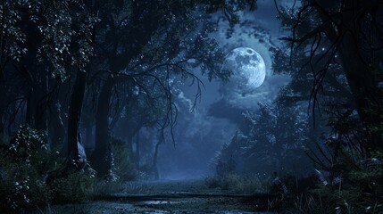 night atmosphere generative ai