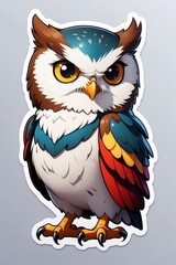 Obraz premium A Colorful Illustration of an Owl