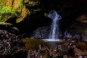 waterfall in the cave