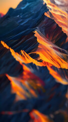 sunset in the mountains