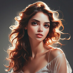 Fototapeta premium Beautiful Woman Ilustration Design Very Beautiful