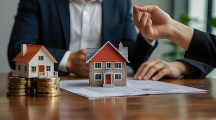 Real estate broker agent presenting and consult to customer.generative.ai