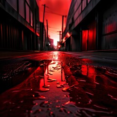 Naklejka premium Red Skies