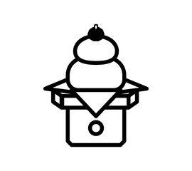 シンプルな鏡餅のイラスト
