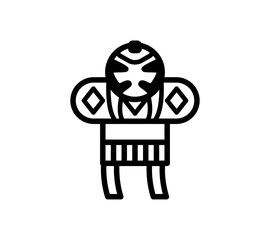 シンプルなやっこ凧のイラスト
