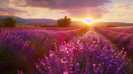 Serene Lavender Landscapes Capturing the Beauty of Nature Purple Fields