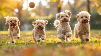Dogs Playing in the Park 
