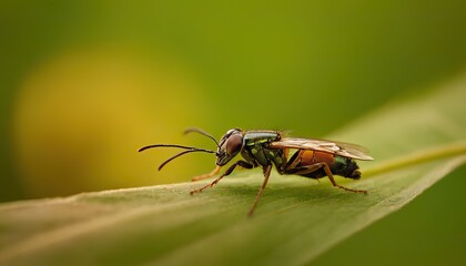 Fototapeta premium Macro image of wild flowers in a meadow at sunset with shallow depth of field, wildflowers, meadow, sunset, macro, nature, background