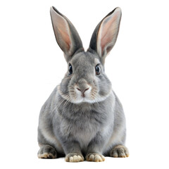 gray rabbit sitting