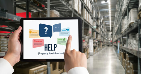 Help screen on the website provide answer to FAQ frequently asked question snugly with knowledge...