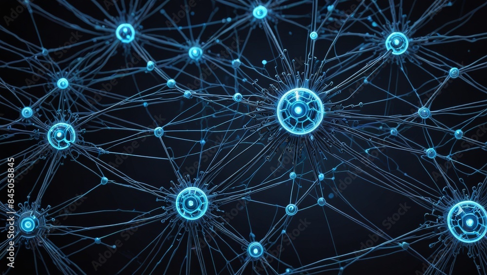 Aufkleber abstract neural network connection.