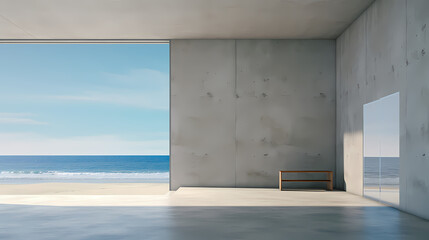Minimalist concrete room