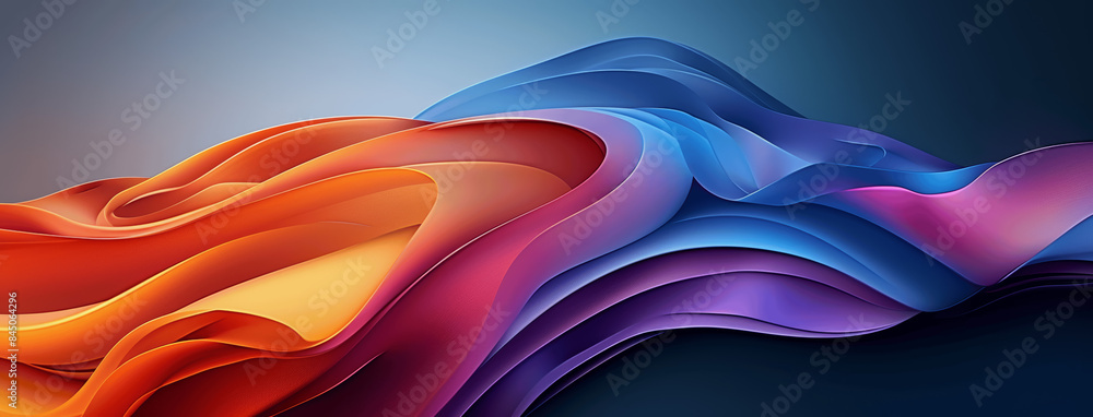 Aufkleber contemporary abstract color flow design for dynamic visuals